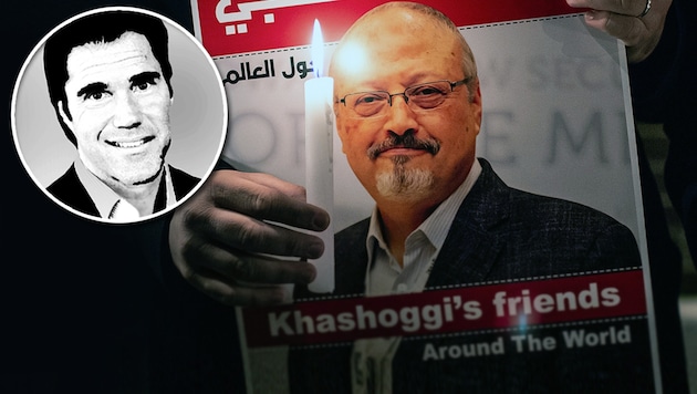 Krone-Kolumnist Tassilo Wallentin schreibt über die Scheinheiligkeit des Westens nach dem Mord an Jamal Khashoggi. (Bild: AFP, krone.at-Grafik)
