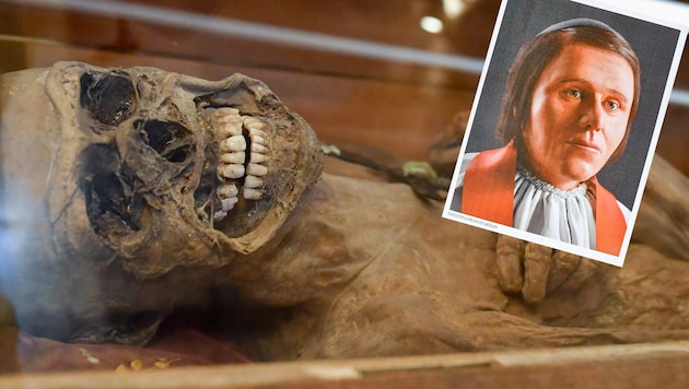 Das Rätsel um die Mumie von St. Thomas am Blasenstein ist gelöst. Eine Gesichtsrekonstruktion ergab, dass sich vermutlich um Franz Xaver Sydler von Rosenegg handelt. (Bild: © Harald Dostal)