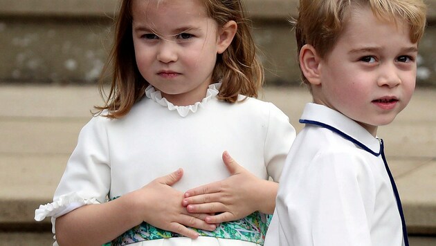 Prinzessin Charlotte und Prinz George (Bild: APA/AP)
