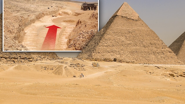 (Bild: AFP, Egyptian Ministry of Antiquities, krone.at-Grafik)