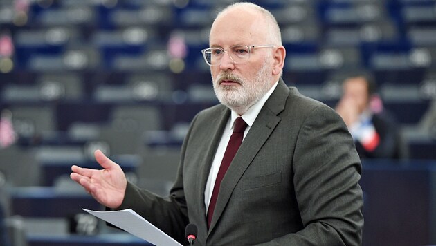 Frans Timmermans strebt den Posten des EU-Kommissionspräsidenten an. (Bild: APA/AFP/FREDERICK FLORIN)