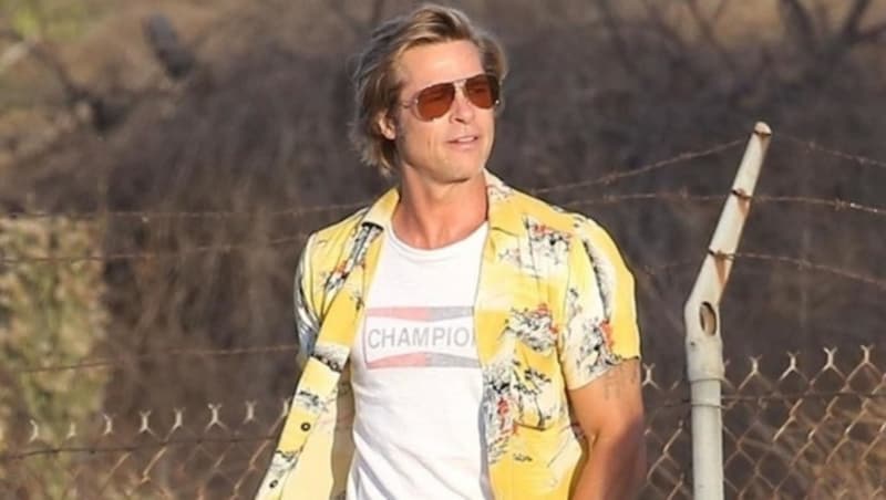 Brad Pitt am Set von „Once Upon A Time In Hollywood“ (Bild: www.PPS.at)