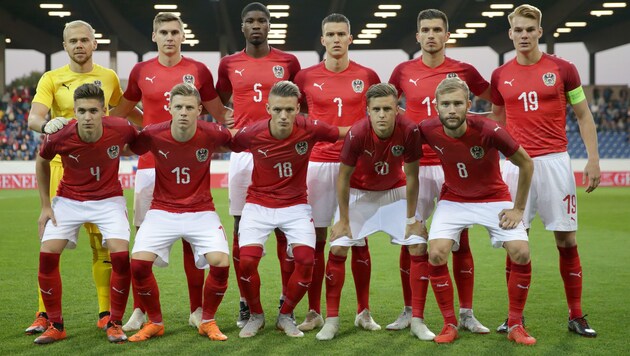 Das U21-Team vom letztjährigen 3:2-Erfolg gegen Russland (Bild: GEPA)