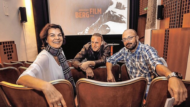 Bergfilmfestival im Das Kino: Renate Wurm, Martin Hasenöhrl und Thomas Neuhold (Bild: Markus Tschepp)