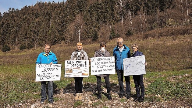 Auf diesem Hang mit der Fläche von fünf Fußballfeldern möchte BRM Recycling bis zu 230.000 Kubikmeter Schutt deponieren. (Bild: © Elmar Gubisch)