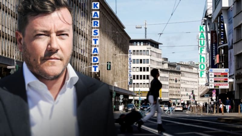 Der Tiroler René Benko ist vor allem durch Immobiliendeals zu seinem Wohlstand gekommen. (Bild: APA/dpa/Marius Becker, APA/Herbert Pfarrhofer, krone.at-Grafik)