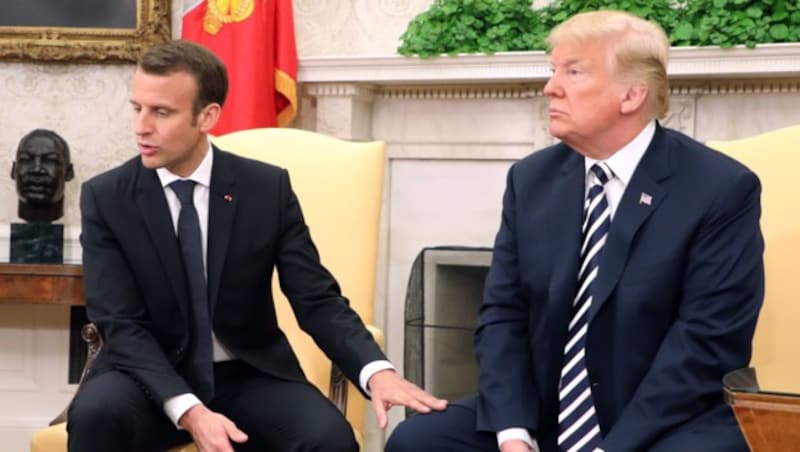 Emmanuel Macron und Donald Trump (Bild: AFP)