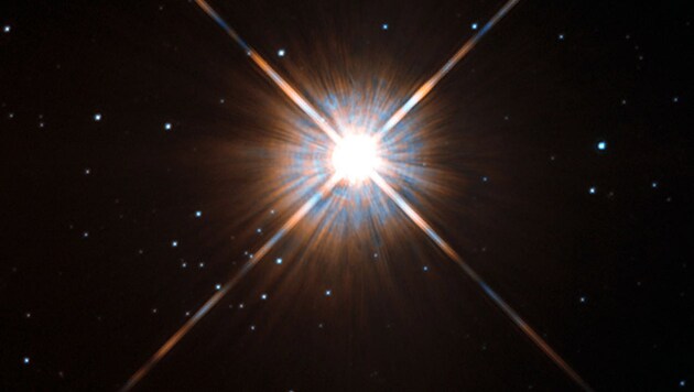 Proxima d umkreist den sonnennächsten Stern Proxima Centauri, der hier in einer „Hubble“-Aufnahme zu sehen ist. (Bild: ESA/Hubble)