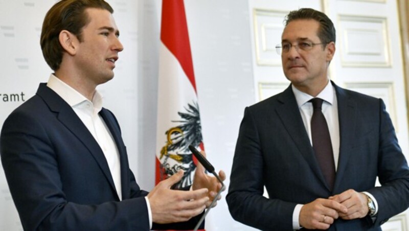 Sebastian Kurz und Heinz-Christian Strache (Bild: APA/HANS PUNZ)