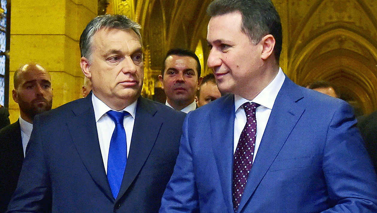 Viktor Orban (links) mit Nikola Gruevski (Bild: AFP)