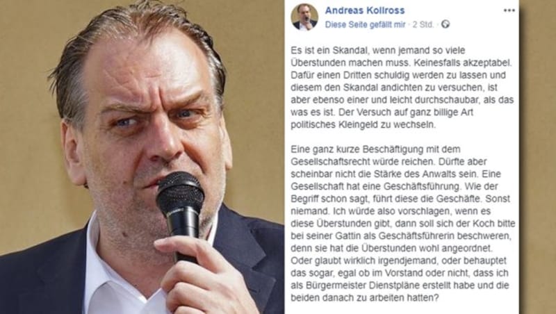 Das Facebook-Statement von Andreas Kollross (Bild: Screenshot facebook.com)