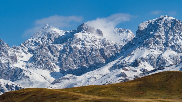 Das Qilian-Gebirge. Hier schrumpfte der Laohugou Nummer 12, sein größter Gletscher, doppelt so schnell wie noch vor einigen Jahrzehnten. (Bild: stock.adobe.com)