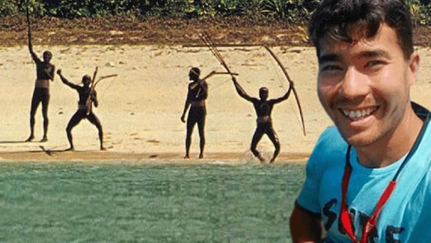 Der 27-jährige John Allen Chau aus den USA wurde von Ureinwohnern einer indischen Andamanen-Insel getötet. (Bild: Alberton Record, instagram.com, krone.at-Grafik)