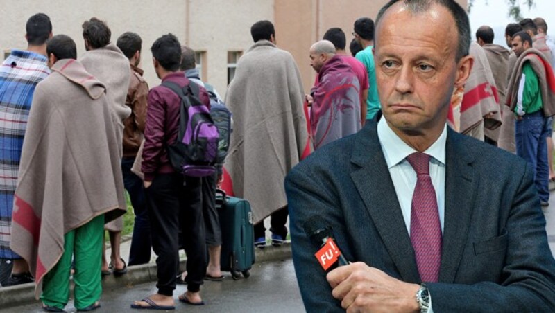 CDU-Chef Friedrich Merz denkt, dass Migrantinnen und Migranten schneller Zahnarzttermine bekommen als Deutsche. (Bild: Jan Woitas/dpa, AFP, krone.at-Grafik)