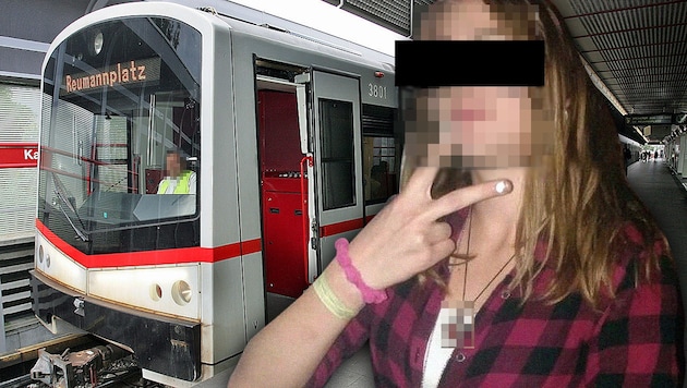 Die 16-Jährige war bereits vor dem Vorfall in der U-Bahn-Station polizeibekannt. (Bild: facebook.com, APA/Herbert Pfarrhofer, krone.at-Grafik, Krone KREATIV)