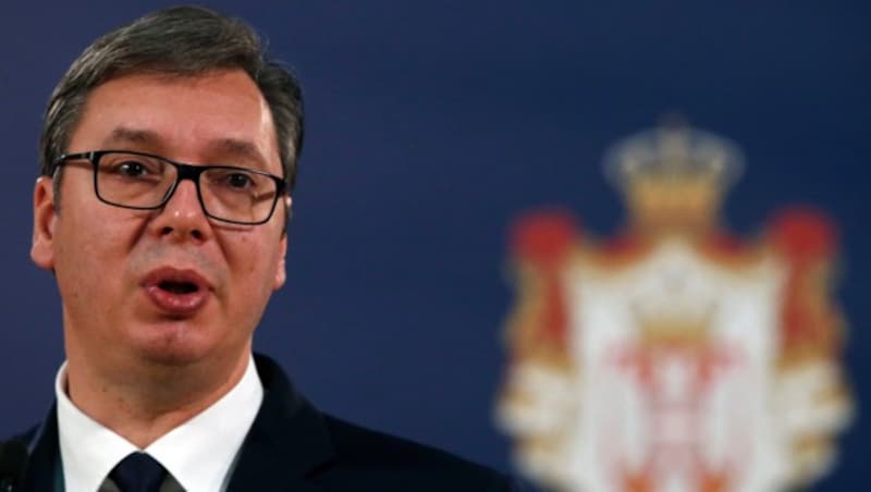 Serbiens Präsident Aleksandar Vucic (Bild: AP)