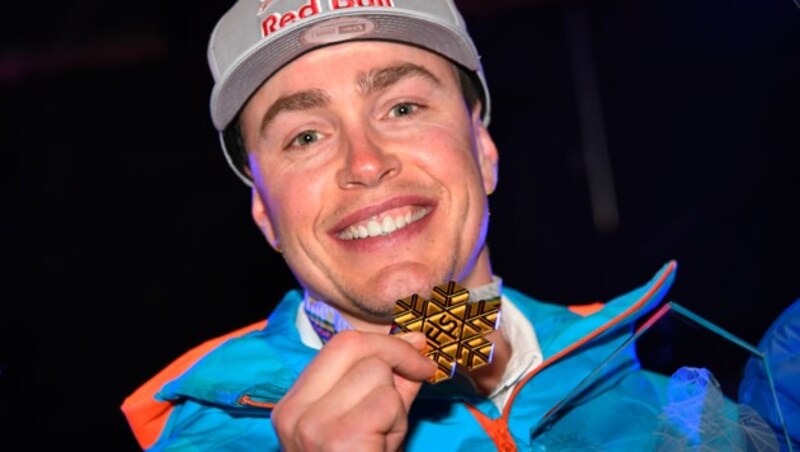 Erik Guay krönte sich 2017 in St. Moritz zum Super-G-Weltmeister. (Bild: AFP)