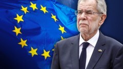 Bundespräsident Alexander Van der Bellen warnte eindringlich vor einem Erstarken nationaler Egoismen in Europa. (Bild: APA/BUNDESHEER/PETER LECHNER, stock.adobe.com, krone.at-Grafik)