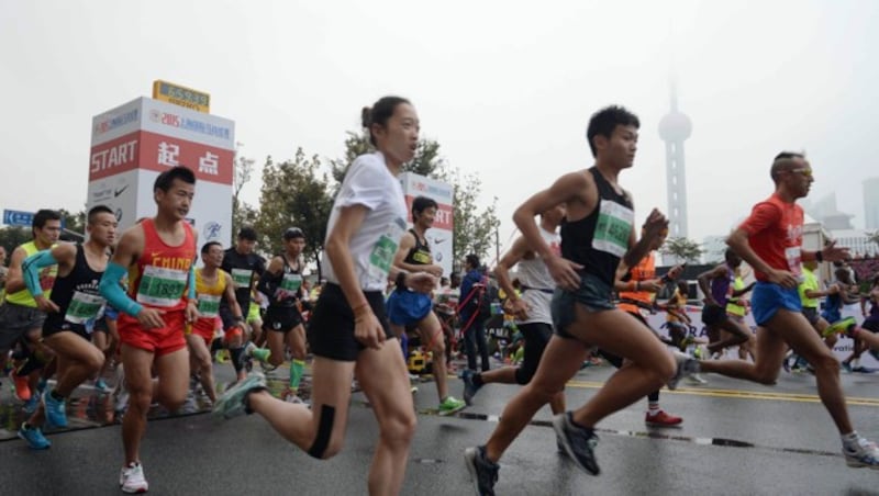 Für viele Läufer ein Traum: die Teilnahme an einem Marathon ... (Bild: AFP)