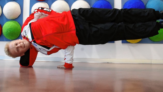 Akrobatisch: Breakdance-Talent Tobias Winkler aus Adnet. (Bild: Andreas Tröster)