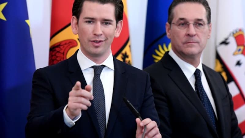 Bundeskanzler Sebastian Kurz (ÖVP) und Vizekanzler Heinz Christian Strache (FPÖ) (Bild: APA/HANS KLAUS TECHT)