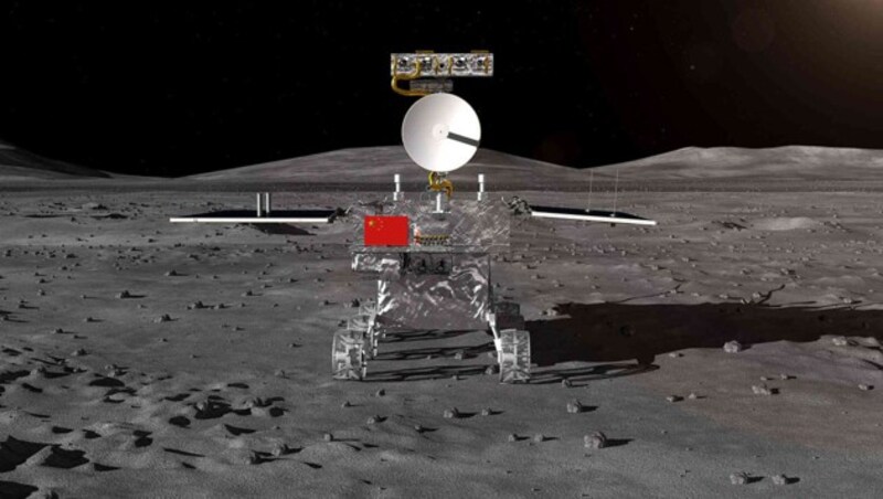 Künstlerische Illustration: „Chang‘e 4“ auf dem Mond (Bild: CASC)