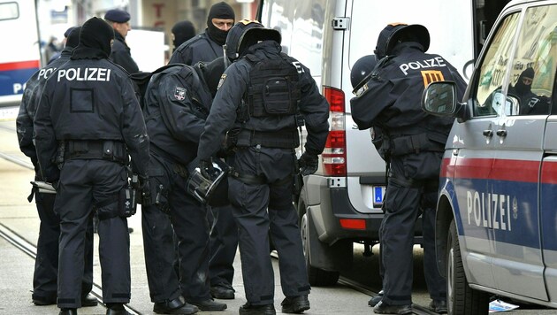 Am Sonntag hatte die Polizei, darunter Beamte der Wega, gleich drei Einsätze wegen Bedrohungen mit Messern (Symbolbild). (Bild: APA/Herbert Neubauer)