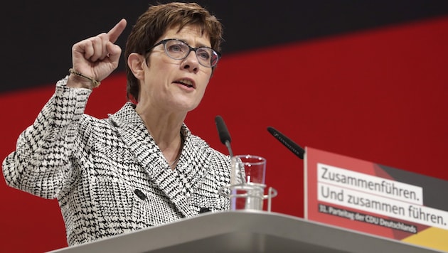 CDU-Vorsitzende Annegret Kramp-Karrenbauer (Bild: AP)