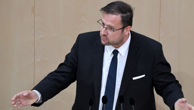 FPÖ-Abgeordneter Christian Hafenecker (Bild: APA/Roland Schlager)