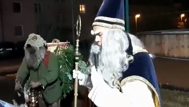 Ein Screenshot aus dem Video des Bad Gasteiner Nikolaus (Bild: Lovric Antonio)