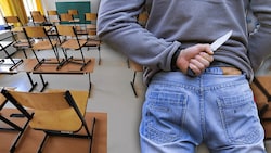 Die Zahl der Suspendierungen an Wiener Schulen ist massiv gestiegen. (Bild: stock.adobe.com, APA/Roland Schlager, krone.at-Grafik)