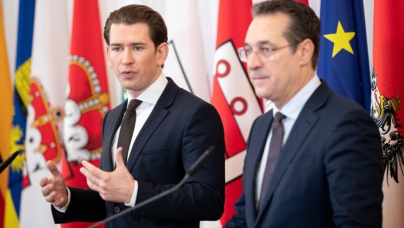 Bundeskanzler Sebastian Kurz (ÖVP) und Vizekanzler Heinz-Christian Strache (FPÖ) (Bild: APA/GEORG HOCHMUTH)