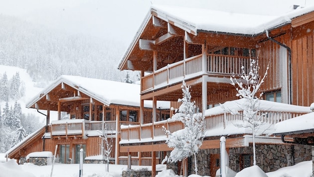 Zwei der acht Chalets des „Clubhotels Hinterthal“ (Bild: Nikolaus Faistauer)