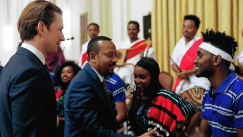 Arbeitsbesuch in Äthiopien. Bundeskanzler Sebastian Kurz trifft Premierminister Abiy Ahmed. (Bild: DRAGAN TATIC)