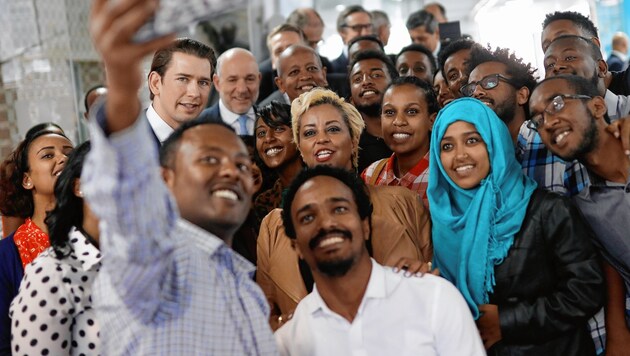 Bundeskanzler Sebastian Kurz in Äthiopien im Dezember 2018 (Bild: DRAGAN TATIC)