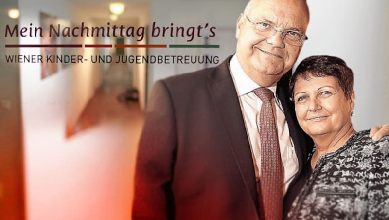 Harry Kopietz mit Ehefrau Brigitte (Bild: Gerhard Bartel, Starpix/Alexander Tuma, krone.at-Grafik)