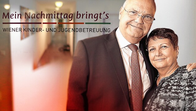 Harry Kopietz mit Ehefrau Brigitte (Bild: Gerhard Bartel, Starpix/Alexander Tuma, krone.at-Grafik)