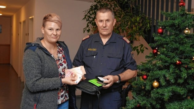 Sabrina Kohl und Polizist Christian Steurer aus Wattens (Bild: zoom.tirol)