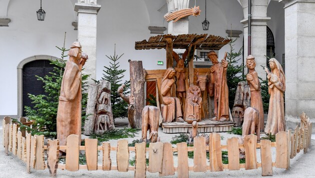 Weihnachtskrippe im Landhaushof Linz (Bild: © Harald Dostal)