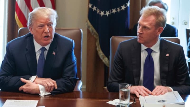 US-Präsident Donald Trump und Patrick Shanahan (Bild: AP)