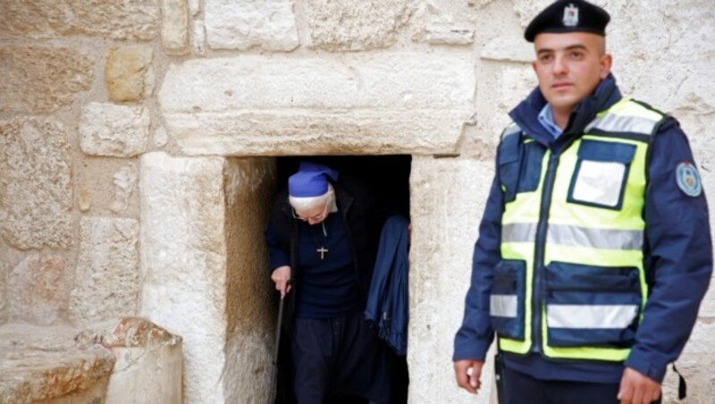 Strenge Sicherheitsvorkehrungen in Bethlehem (Bild: AFP)