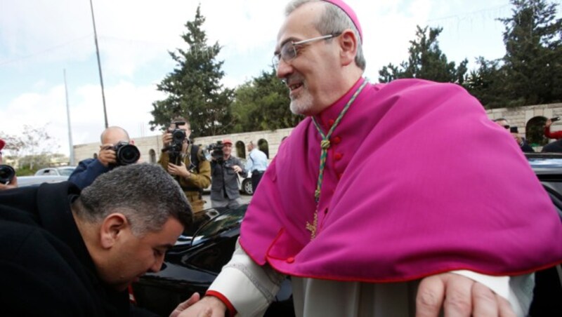 Das Oberhaupt der katholischen Kirche im Heiligen Land, Pierbattista Pizzaballa (Bild: AFP)