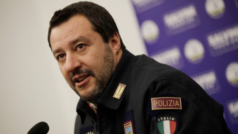 Italiens Ex-Innenminister Matteo Salvini (Bild: AP)
