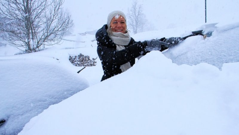 Massenhaft Neuschnee im Bezirk Liezen in der Steiermark (Bild: Christian Jauschowetz )