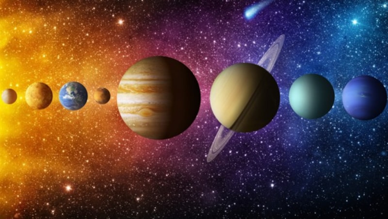 Die Planeten unseres Sonnensystems (Bild: stock.adobe.com)