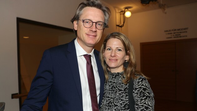 Johannes Hörl, Vorstandsdirektor der Glocknerstraße, mit Gattin Katharina. (Bild: Franz Neumayr)