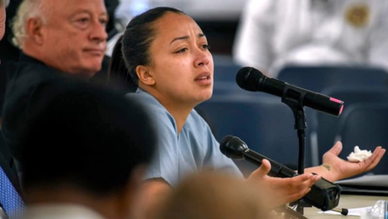 Cyntoia Brown bei ihrer Anhörung zu ihrem Gnadengesuch (Bild: APA/AFP/GETTY IMAGES/JOE RAEDLE)