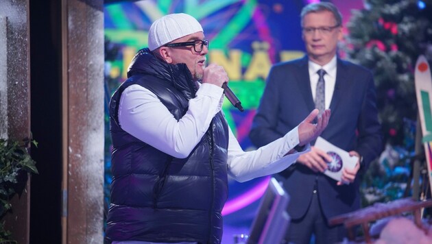 Moderator Günther Jauch und Stargast DJ Ötzi (Bild: RTL)