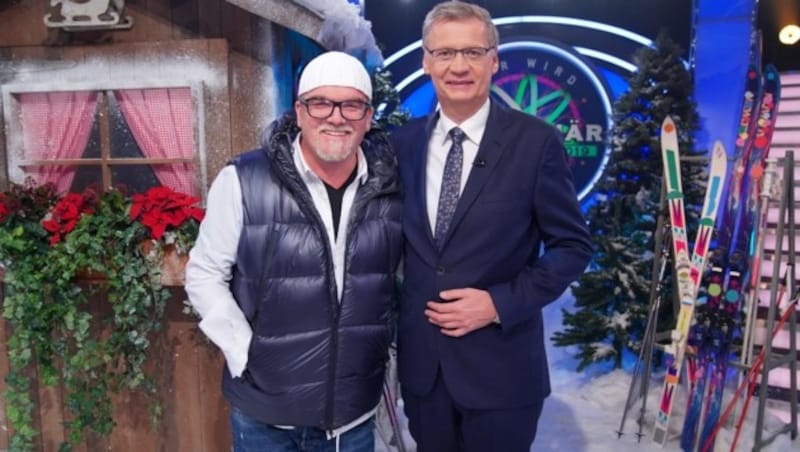 Moderator Günther Jauch und DJ Ötzi (Bild: RTL)