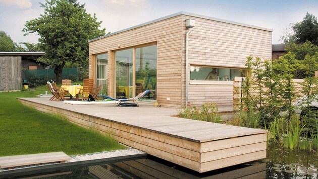 Der Waldinger Holzbauspezialist m-haus hat eigene Mini-Häuser designt. (Bild: m-haus)